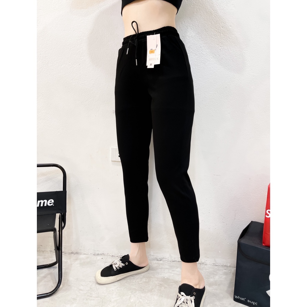 Quần thể thao nữ,quần jogger nữ trơn,co giãn siêu tốt chất liệu umi Hàn cao cấp đủ size đến 85kg Real Fashion
