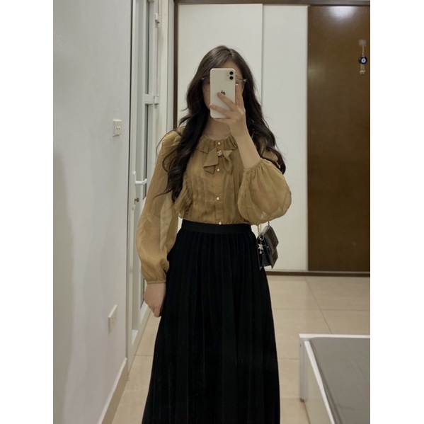 Áo sơ mi voan - ảnh thật shop chụp