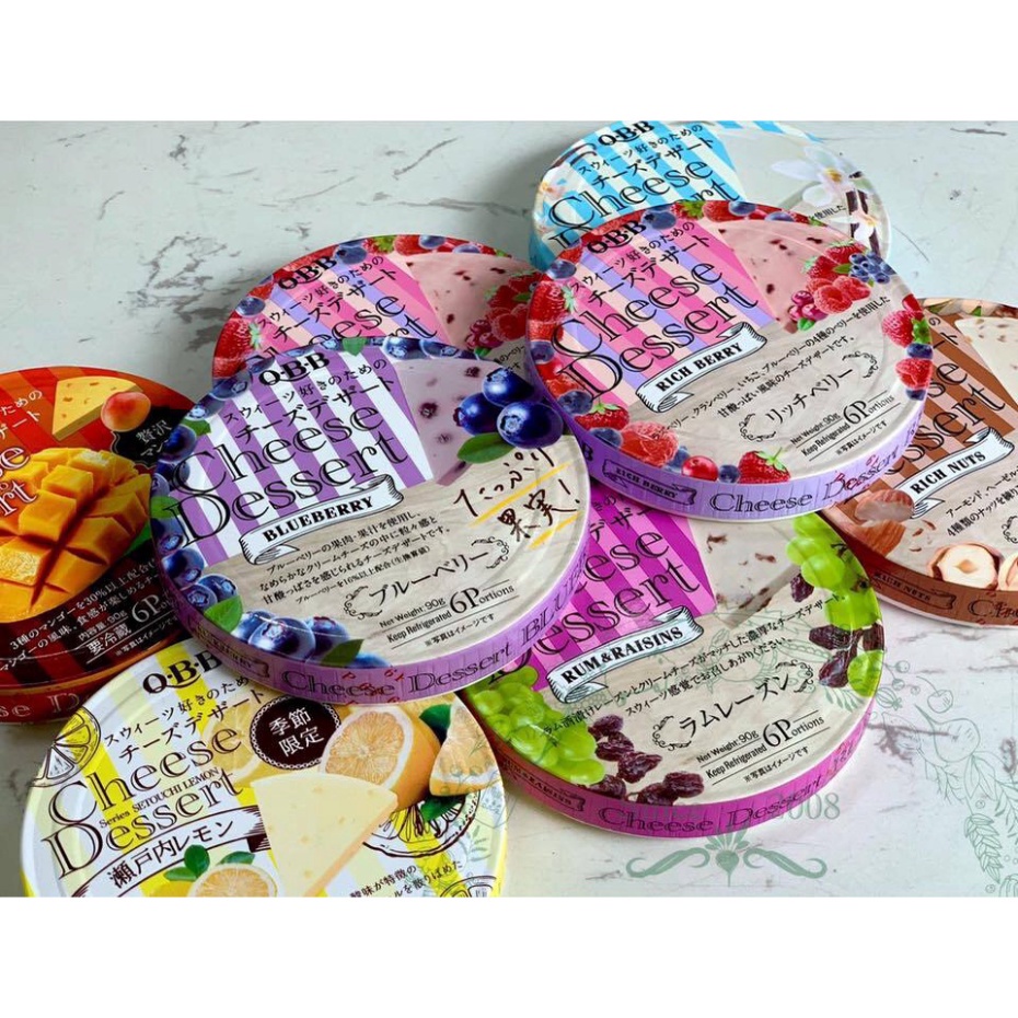 Phô Mai Trái Cây Hoa Quả QBB Nhật Bản cho bé ăn dặm nhiều vị 90g