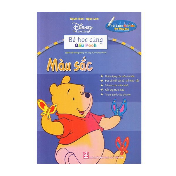 Sách - Bé Học Cùng Gấu Pooh - Màu Sắc - Nhân Văn - 8934994070133