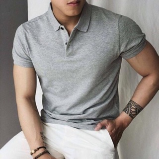 Áo thun nam có cổ polo tay ngắn giá rẻ vải trơn Áo Thun Nam Cổ Bẻ Ngắn TayTrơn LAT0010