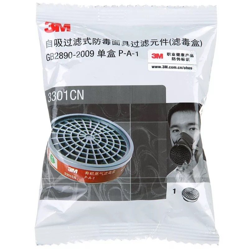 Phin lọc hữu cơ 3301CN dùng cho mặt nạ 3M 3200 chống mùi hơi độc và bụi mịn