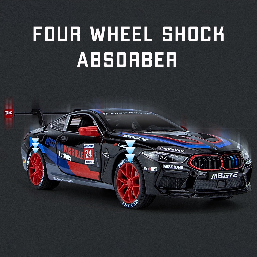Mô Hình Xe Hơi BMW M8 GTE Bằng Hợp Kim Tỉ Lệ 1: 24