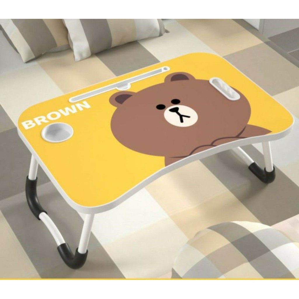 Bàn gấp cho học sinh sinh viên tiện dung có khay ipad và ngăn đựng cốc | BigBuy360 - bigbuy360.vn