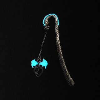 Kẹp sách bookmark dạ quang Rồng (Bạc)