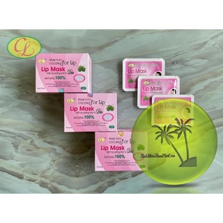 🌴🥥 [FULL BOX] Hộp 20 gói MẶT NẠ DƯỠNG MÔI LÊN MEN TỪ NƯỚC DỪA NGUYÊN CHẤT CỬU LONG 🥥🌴