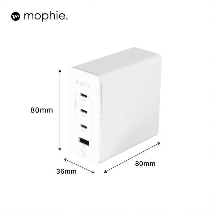 Hub sạc nhanh Mophie Power Delivery 120W GaN (hỗ trợ chuẩn sạc PD, PPS,...)
