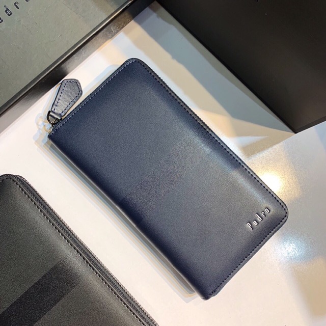 Ví cầm tay sọc dài dây kéo