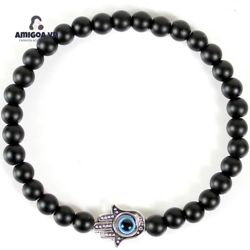 ✨✨Vòng Tay Chuỗi Hạt Đá Mắt Mèo Màu Xanh Thổ Nhĩ Kỳ Thời Trang Cho Nam Và Nữ