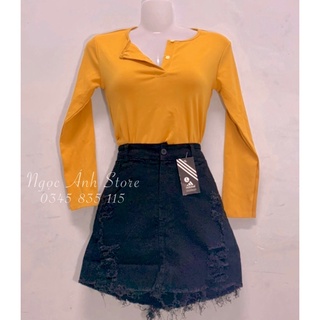 Áo croptop chất bozip co dãn cho nữ dưới 60kg