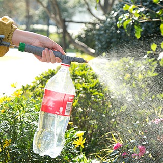 Vòi xịt nước tưới cây có bơm áp lực gắn chai nhựa đa năng
