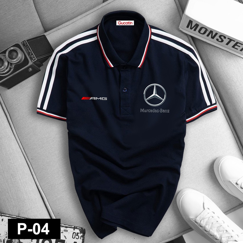 Áo phối polo có cổ xe MERCEDES - AMG ĐỎ nam nữ cao cấp, vải cá sấu Cotton xịn, chuẩn form, sang trọng, lịch lãm - GUCATI | BigBuy360 - bigbuy360.vn