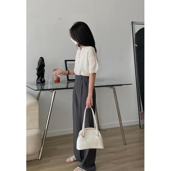 QUẦN ỐNG XUÔNG CẠP LỆCH CÔNG SỞ CHẤT LỤA MÁT LOẠI 1 MS21901