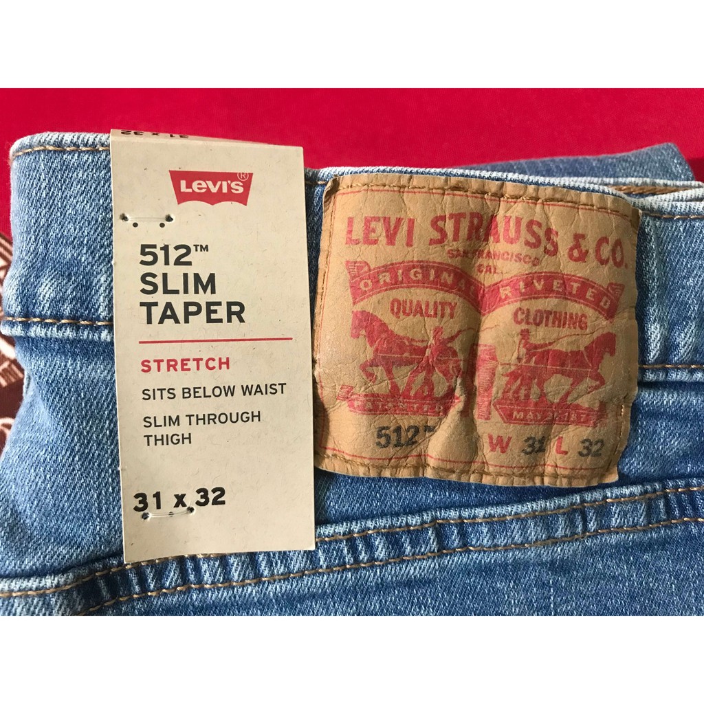 Quần Levis 512 Flex Men Jean 31x32 chính hãng | Shopee Việt Nam