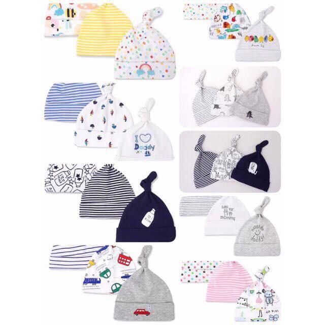 Set 3 mũ sơ sinh Mom's care