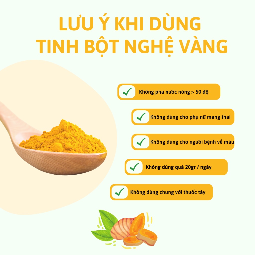 Tinh bột nghệ vàng nguyên chất, giàu hàm lượng curcumin tốt cho sức khỏe, hỗ trợ tiêu hóa, làm đẹp da - OANH THỊ - 450GR