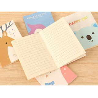 Combo 10 Sổ mini Capybara A7 Quà Tặng Cho Bé Khen Thưởng kẻ ngang, sổ tai gấu A7 siêu cute