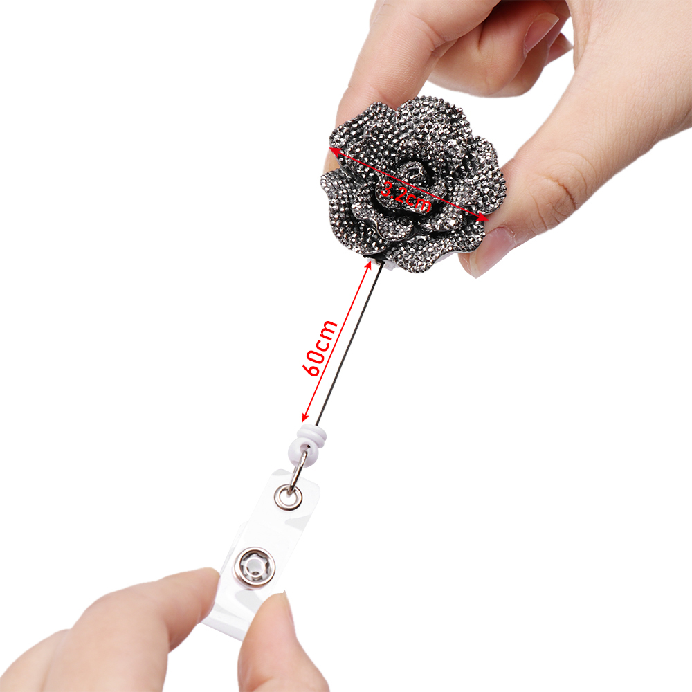 Dây đeo móc chìa khóa hình hoa hồng có thể kéo dài