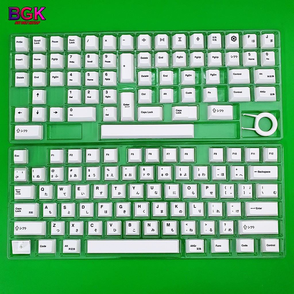 Bộ Keycap Song Ngữ Anh - Nhật Thick PBT Cherry Profile Dye Sub 130 Nút cân được hầu hết các layout dị