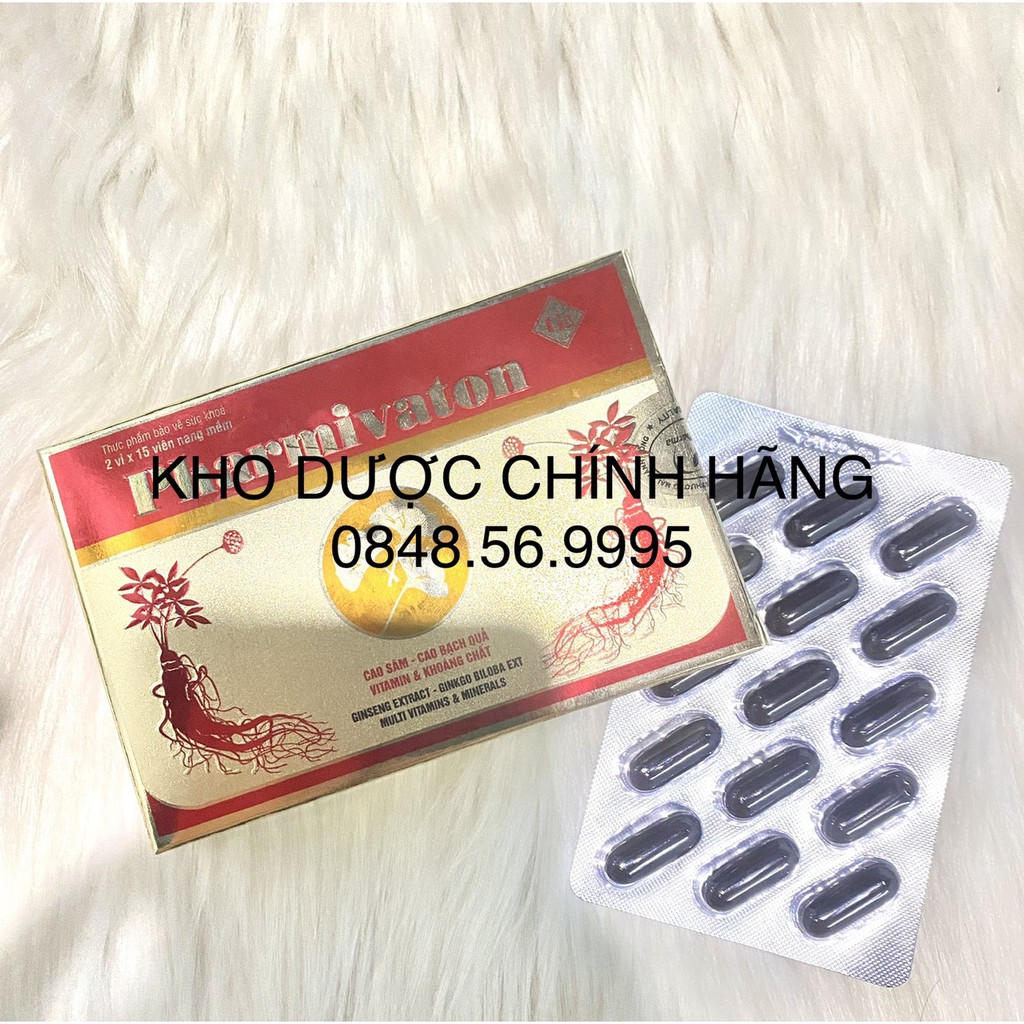 Đạm hồng sâm PHARMIVATON G2 hộp  30v - Cao sâm, cao bạch quả - Bổ sung vitamin và khoáng chất,bồi bổ sức khỏe cho cơ thể