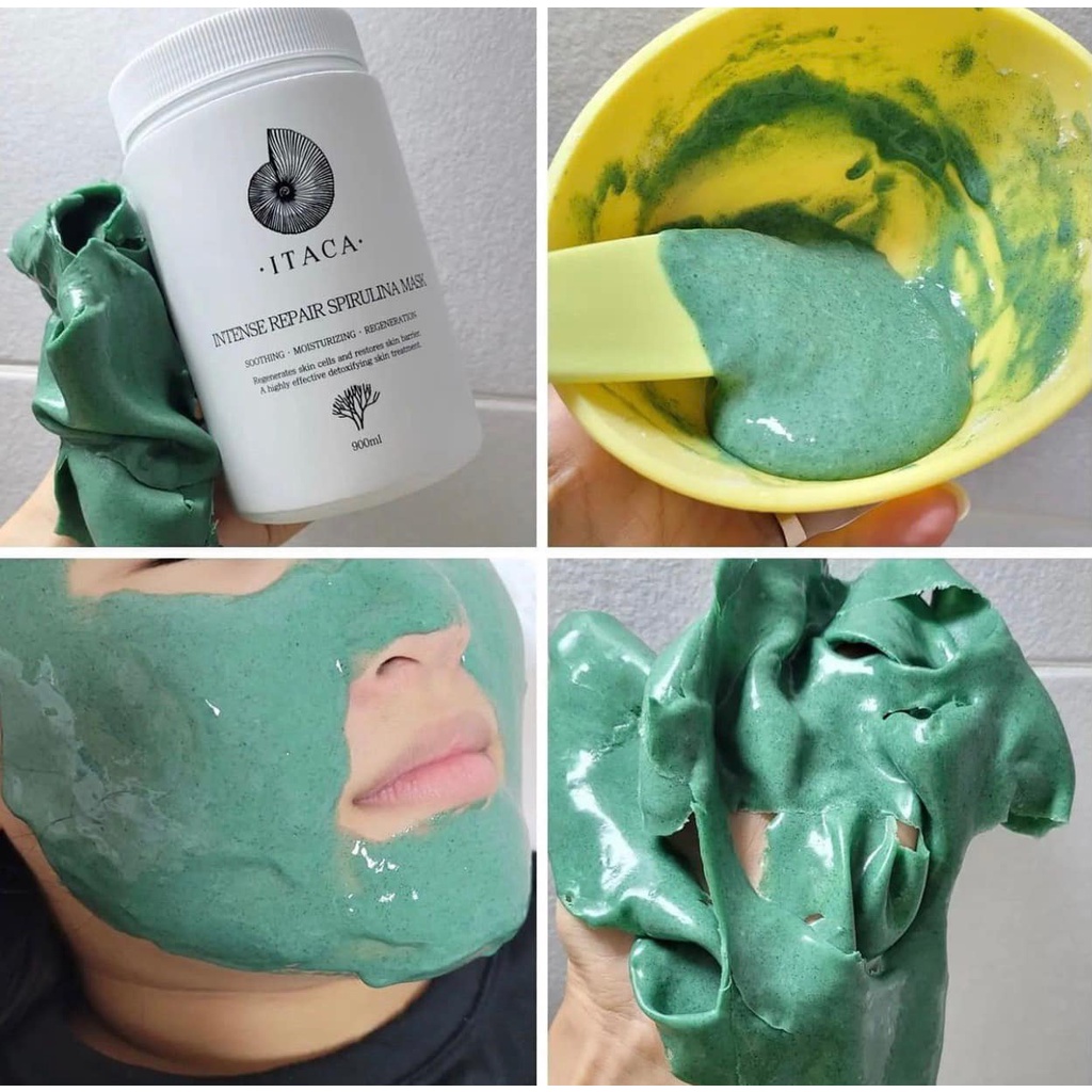 [CHÍNH HÃNG] Mặt Nạ Tảo Tươi Chuyên Dụng Spa Itaca Intense Repair Spirulina Mask Hàn Quốc.