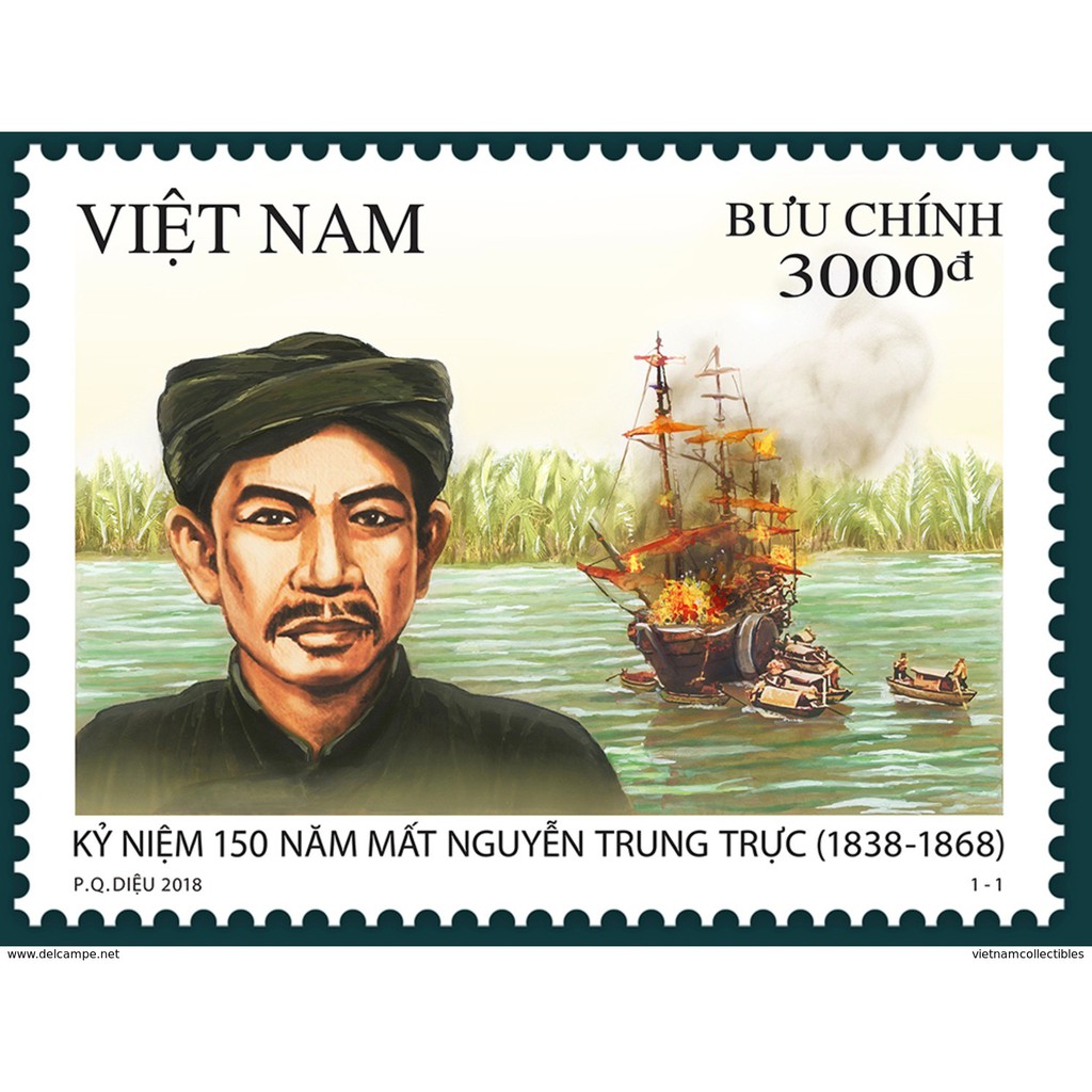 Tem sưu tập MS 1099 Việt Nam Kỷ niệm 150 năm mất Nguyễn Trung Trực (1838-1868) 2018