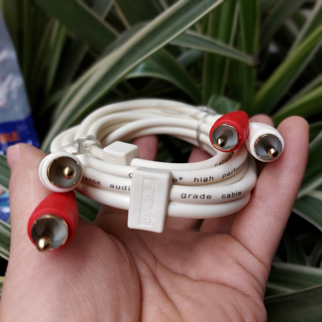 Cáp AV 2 ra 2 đầu hoa sen CAF dài 1.2m/1.8m siêu xịn-Dùng cho kết nối âm thanh của nhiều thiết bị