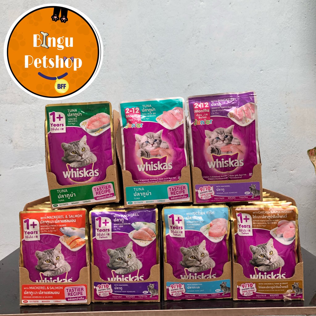 Pate Cho Mèo lớn và mèo con Whiskas 85g