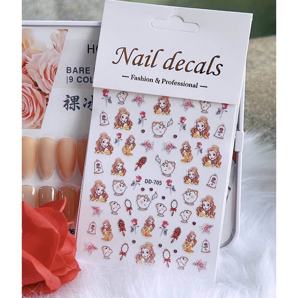 Sticker Dán Móng Hoạt Hình Nhiều Mẫu