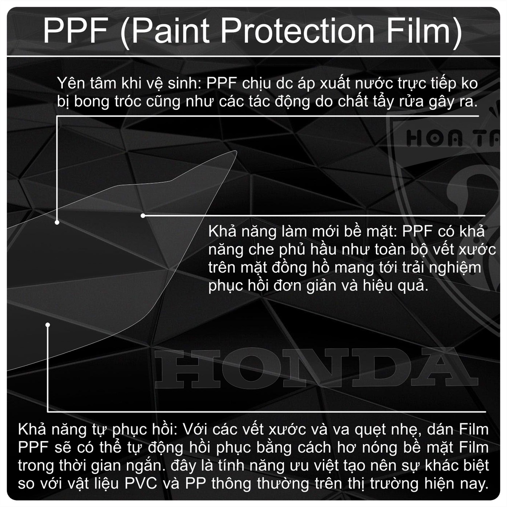 Miếng dán bảo vệ ĐỊNH VỊ nhỏ SH PPF cao cấp phục hồi vết xước SH 125 - 150 - 350
