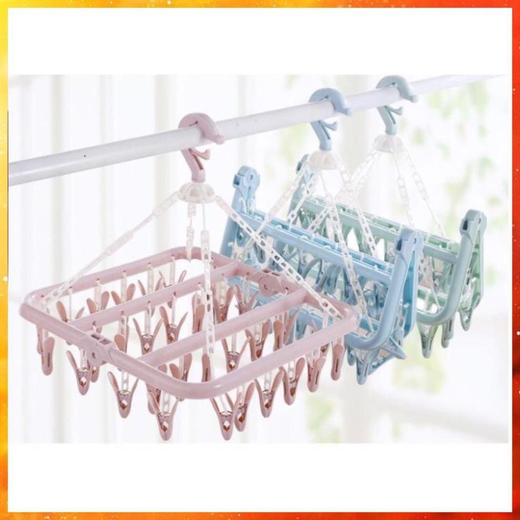 ⚡Móc Chùm Phơi Quần Áo, Đồ Baby, Tã, Đồ Nhỏ, Quần Lót Nam Nữ 32 Kẹp DDPT.001