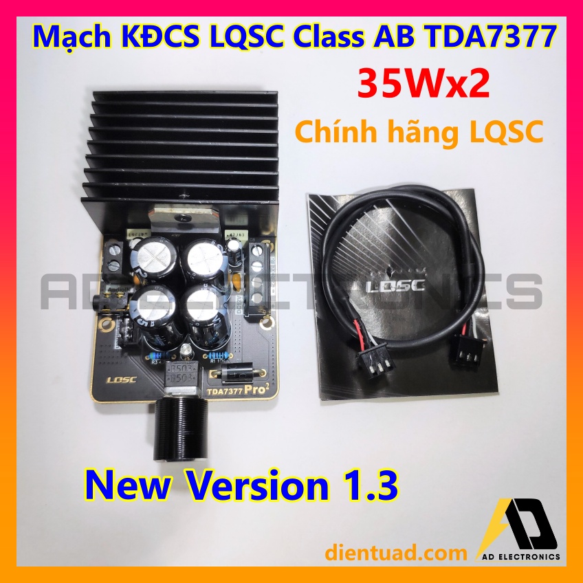Mạch Khuếch Đại Công Suất Âm Thanh Stereo Class AB LQSC TDA 7377 35Wx2 New Version