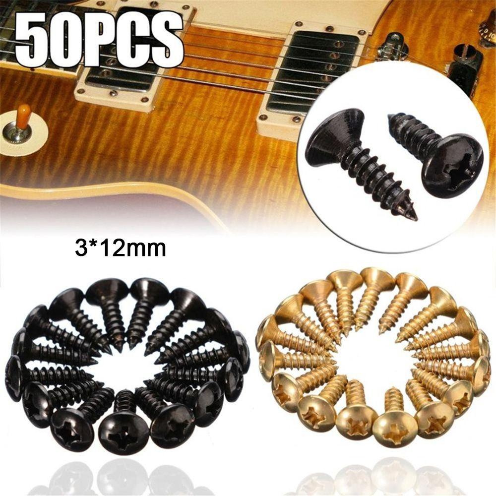 JONYE Set 50 Ốc Vít Kim Loại Dùng Để Bảo Vệ Miếng Gảy Đàn Guitar