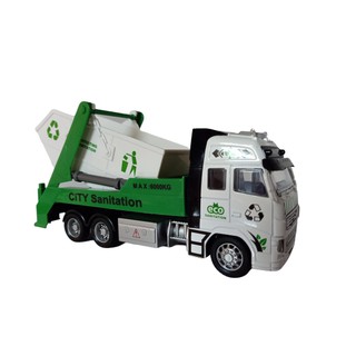 HỘP XE ĐỔ RÁC/ CỨU HỎA ĐẨY TRỚN CHẠY NHANH (Bằng sắt, pin nút)