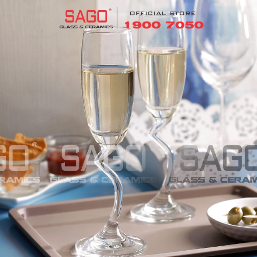 Ly Thủy Tinh Ocean Salsa alsa Cocktail 210ml | Salsa Flute Champagne 165ml