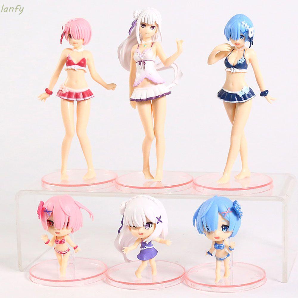 Bộ 6 mô hình nhân vật trong anime Re: Zero bằng PVC