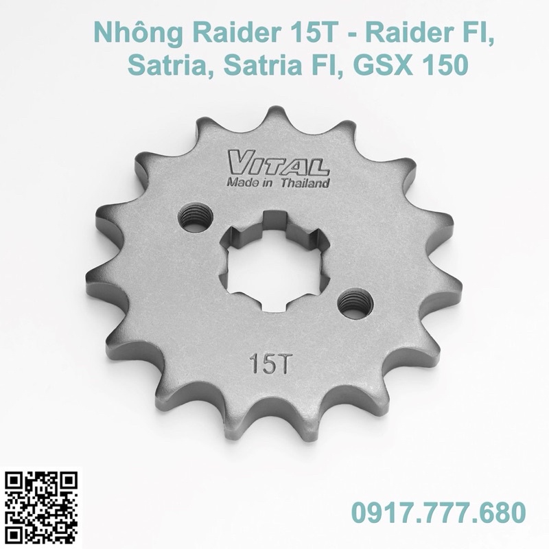 NHÔNG DĨA GSX-R150R-GSX S150 DĨA 43T 44T 45T 46T 47T 48T 50T NHÔNG 13T 14T 15T 16T chuẩn 428 VITAL HÀNG NHẬP THÁI LAN