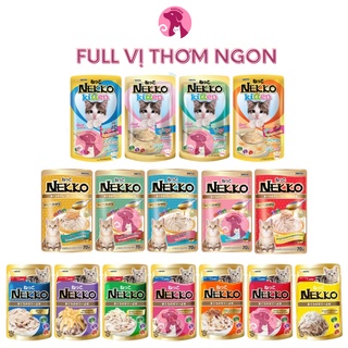 [Siêu Sale] COMBO 3 gói Pate cho mèo NEKKO (NK Thái Lan) (Mix vị Gravy, Jelly, Creamy)