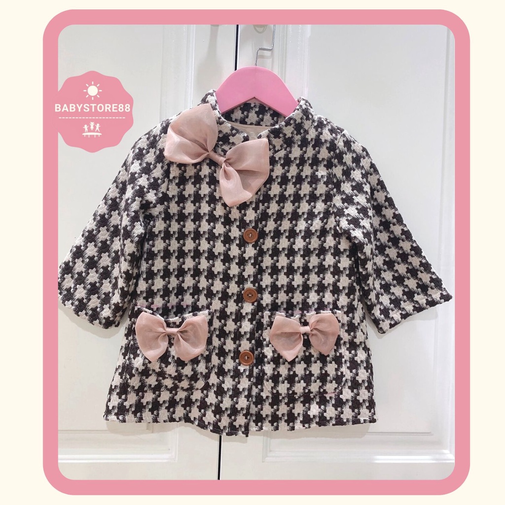 Áo khoác cho bé gái 1.2.3.4.5.6  tuổi - Babystore88 - Áo dạ thời trang trẻ em hàng thiết kế cao cấp cho bé V60