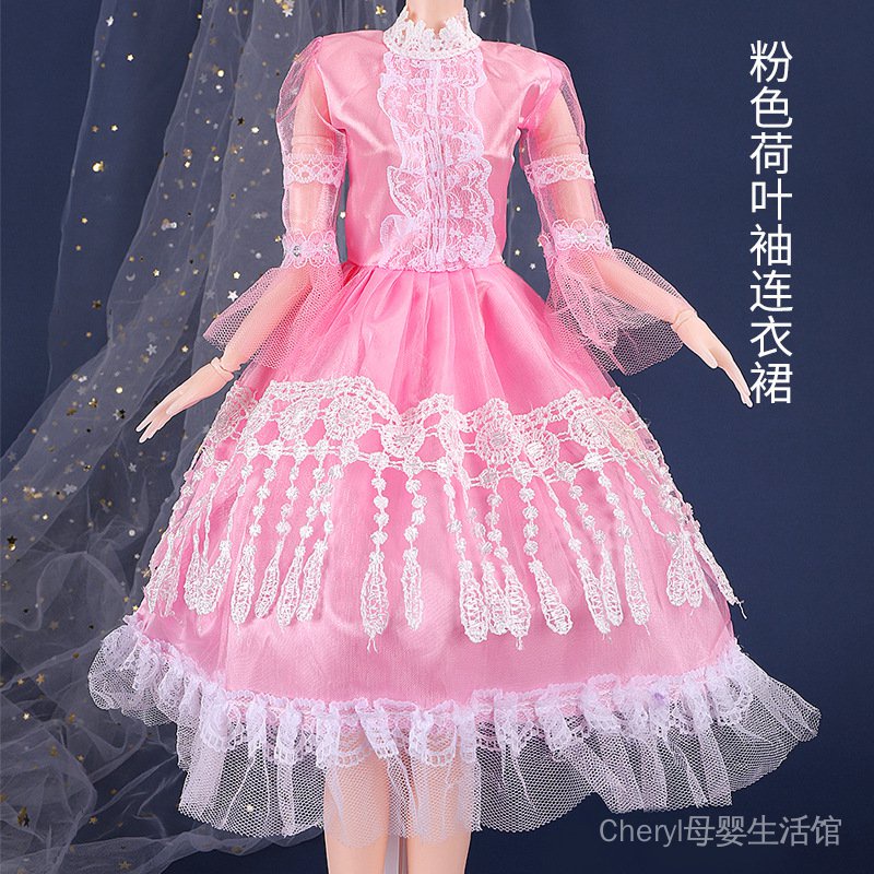 Đầm Công Chúa Búp Bê Barbie 60cm Phối Ren Xinh Xắn