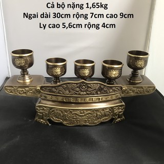 Bộ ngai 5 ly bằng đồng cao cấp ms600a