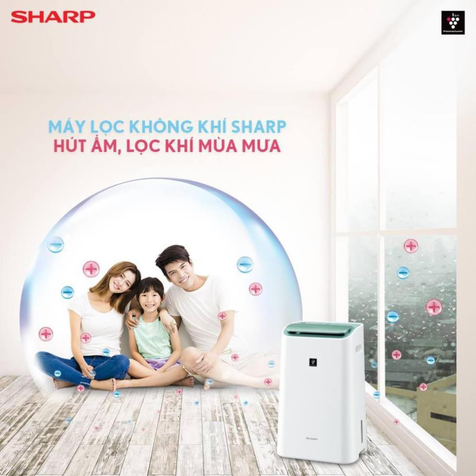 Máy lọc không khí hút ẩm ion Sharp DW-E16FA-W (38m2) - Bảo hành chính hãng 12 Tháng