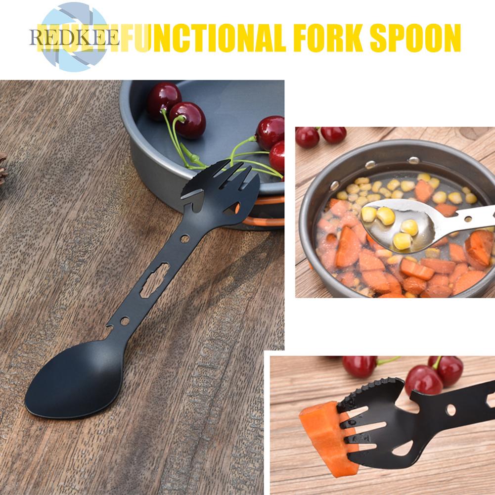 Muỗng Nĩa Kiêm Nĩa Bằng Thép Không Gỉ EDC Đa Chức Năng