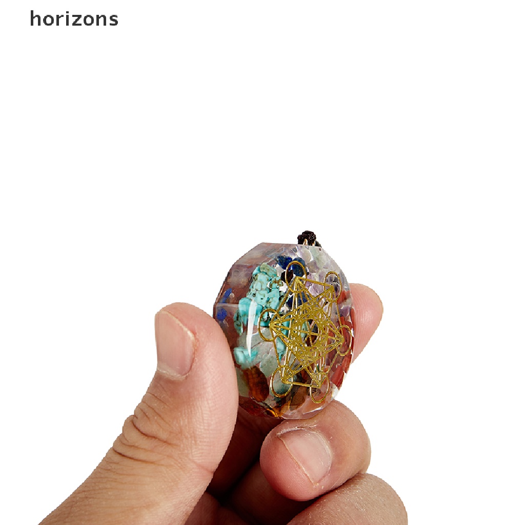 [horizons] Mặt Vòng cổ Đá Chakra Năng Lượng Tự Nhiên Mang Lại May Mắn