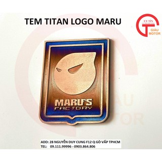TEM TITAN LOGO MARU DÁN TRANG TRÍ XE