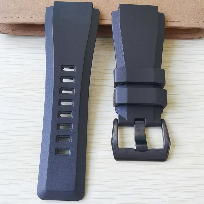 Dây Đeo Đồng Hồ Silicon 24mm Thay Thế Cho Bell Ross Bell Ross Strap BR01 03