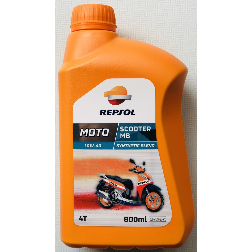 Nhớt xe tay ga cao cấp Repsol Scooter SynThetic 10W40 MB 800ml - Nhập Tây Ban Nha