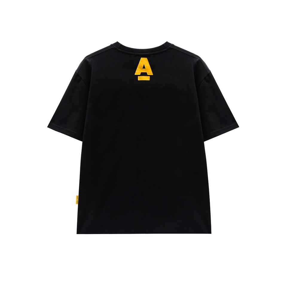 Áo Thun Basic Logo Angel-Land Unisex / Oversize Màu Đen Chính Hãng
