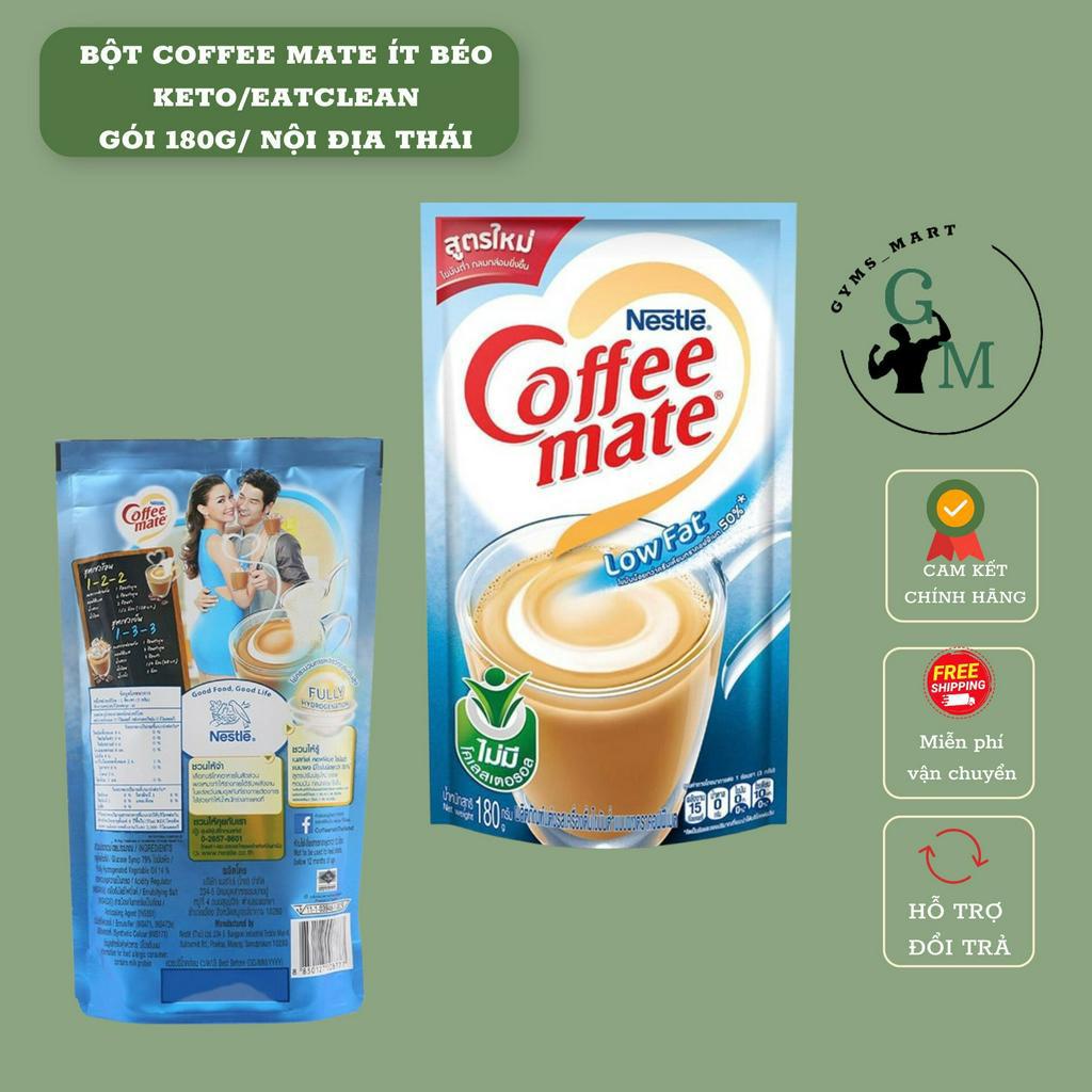 Bột coffemate ít béo không đường gói 180g ăn kiêng, eatclean, keto..