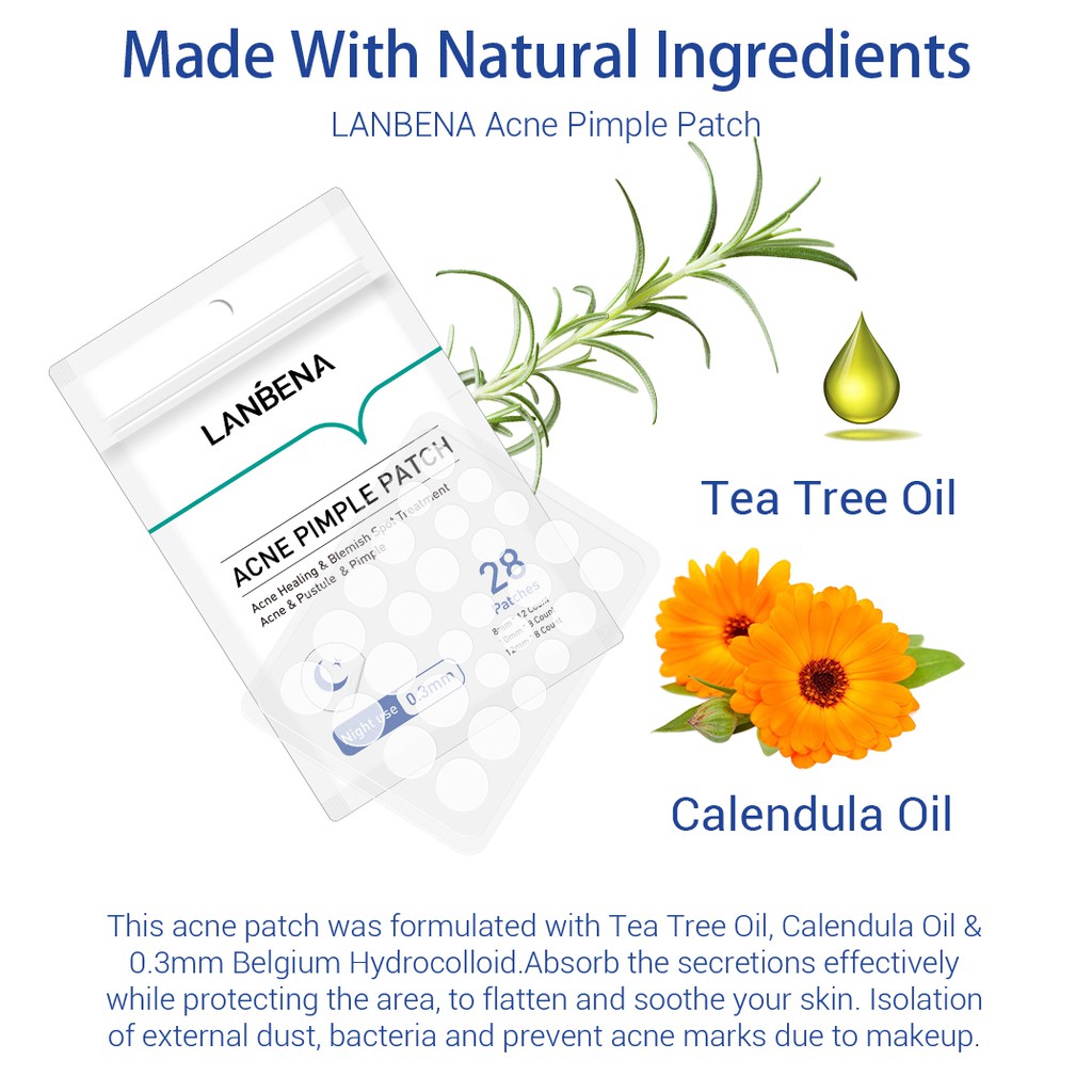 Bộ 28 miếng dán Lanbena vô hình loại bỏ mụn giúp phục hồi và chăm sóc làn da | BigBuy360 - bigbuy360.vn